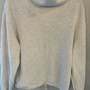 Varley cream with gray flecksPullover Top with drawstring size xs